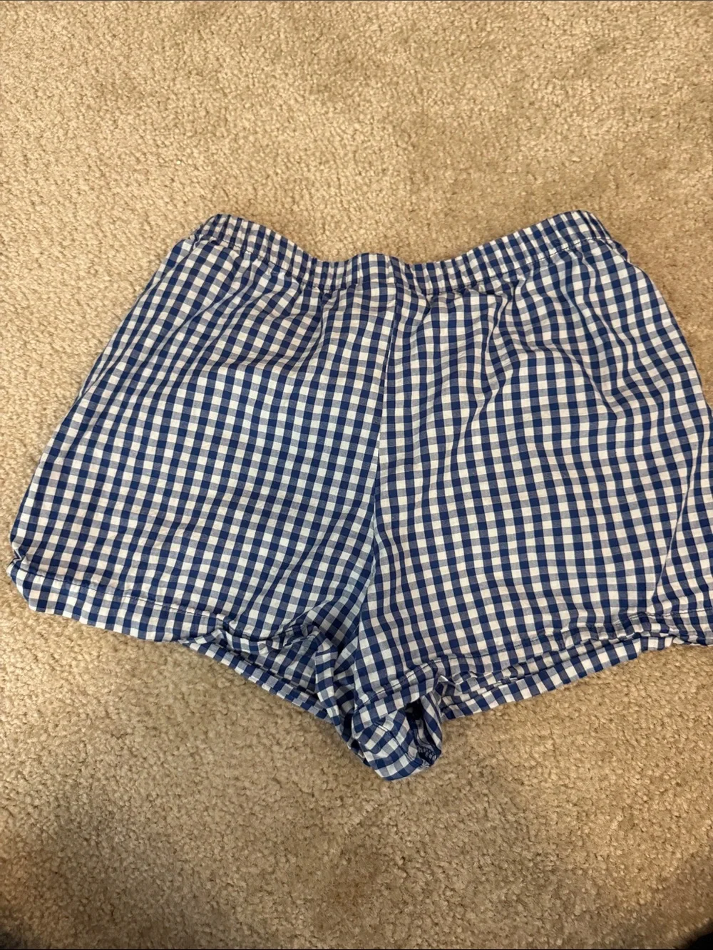 Unlike Humans Blue Gingham Women’s Shorts